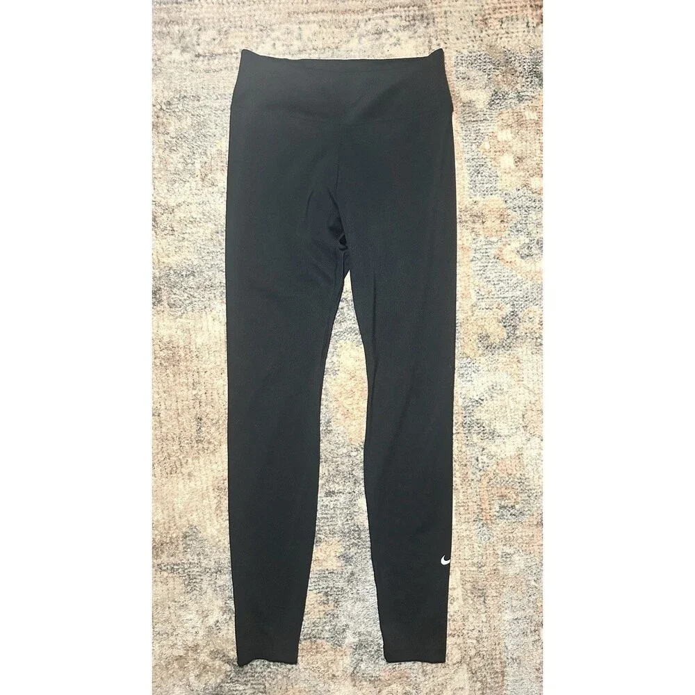 Nike Dri-FIT Moisture Wicking Athletic Ankle Leggings Black Women's Size S